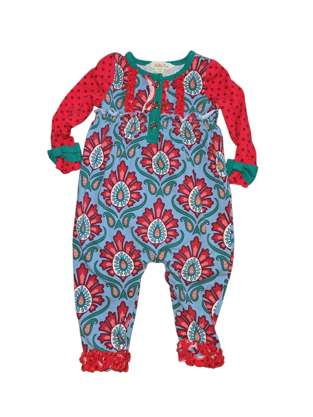 Matilda Jane Better Not Pout Floral Romper Size 3-6 Months